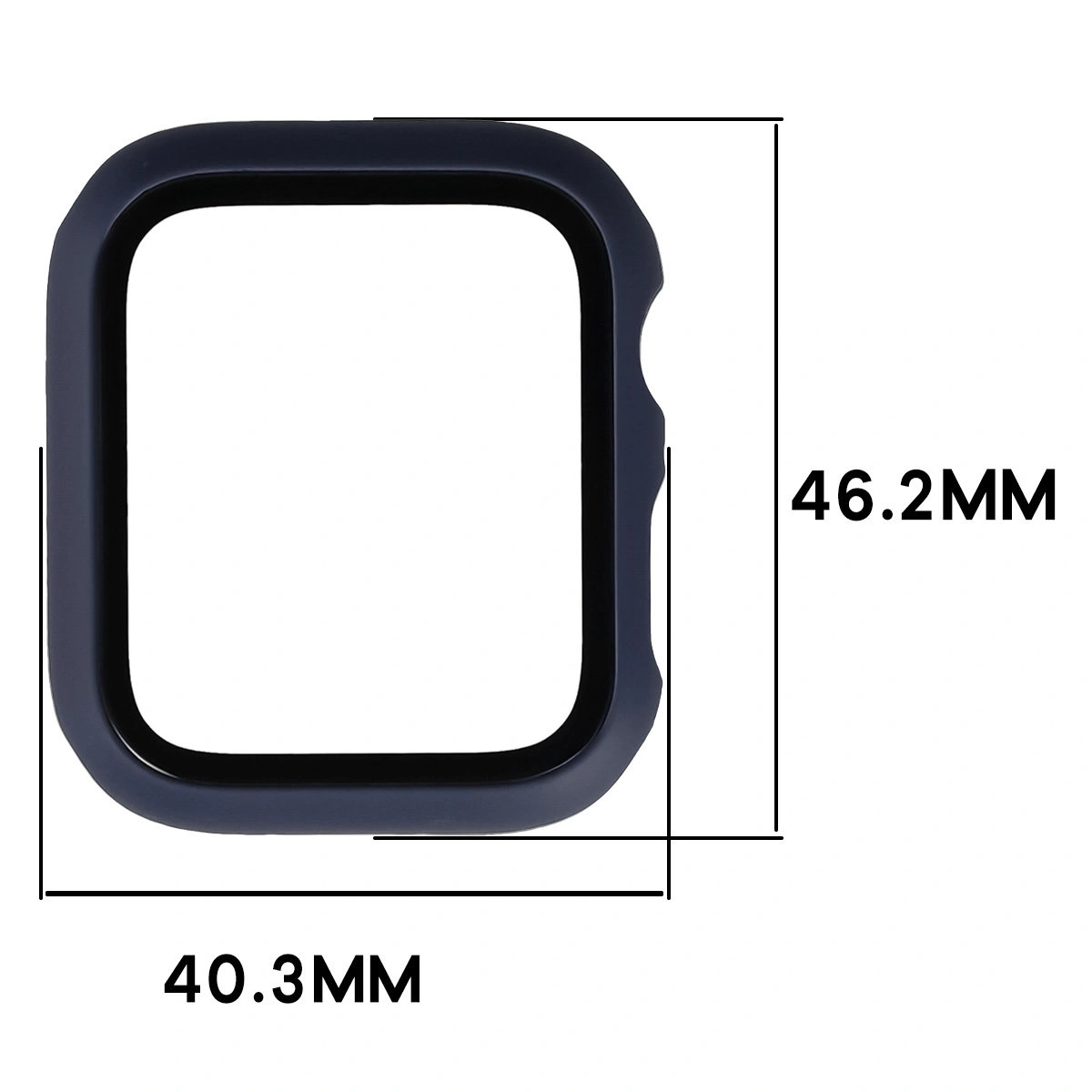 Wymiary etui Bizon Case Watch Adamo do  Apple Watch SE 3 / SE 2 / SE / 6 / 5 / 4 (44 mm)
